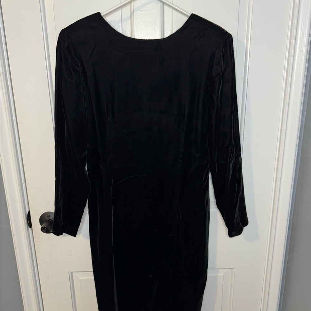 VINTAGE Black Velvet Dress